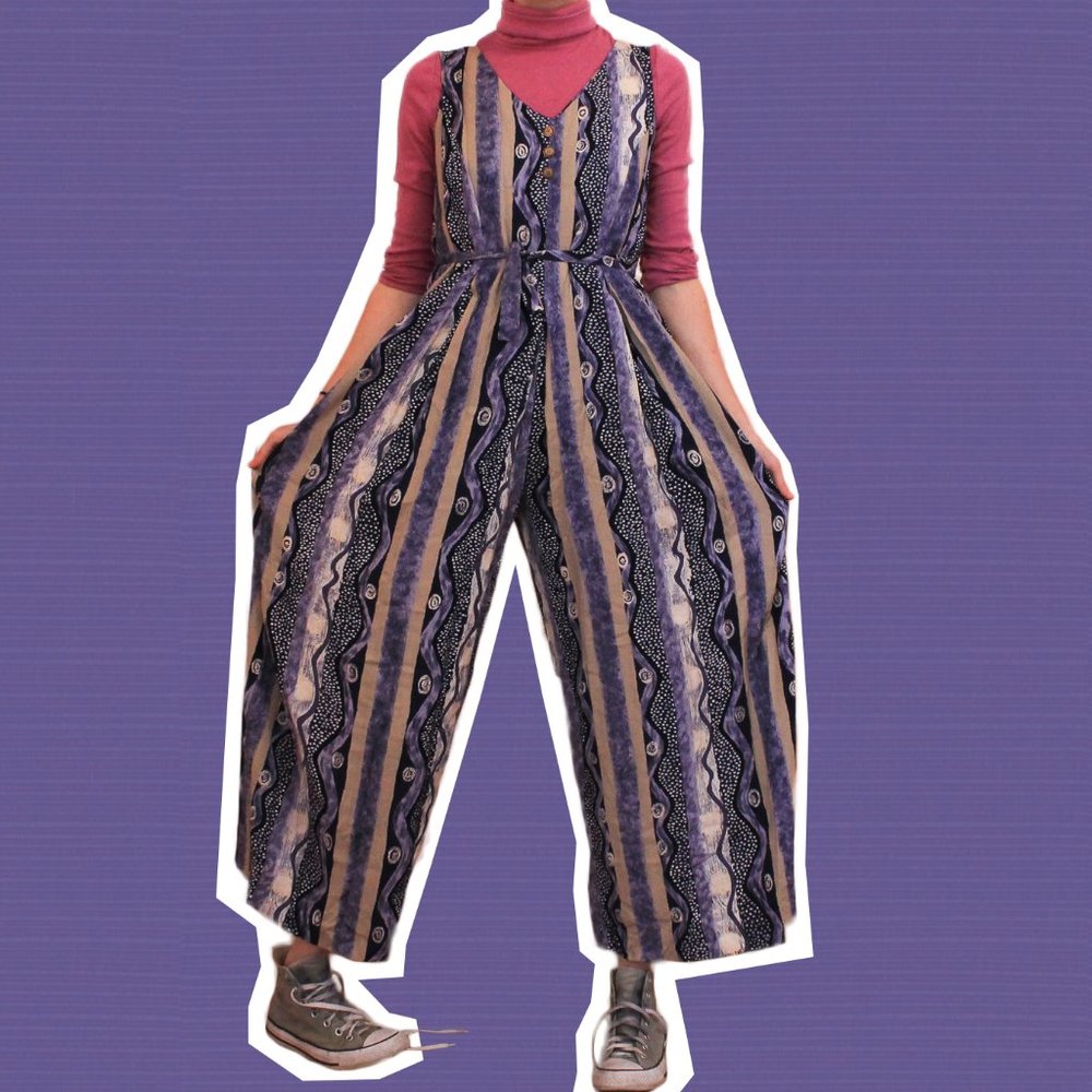 Vintage 80s Jeffrey & Dana Linda Hutley Jumpsuit